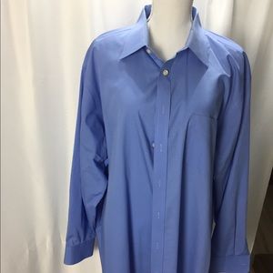 Stafford medium blue dress shirt long sleeve